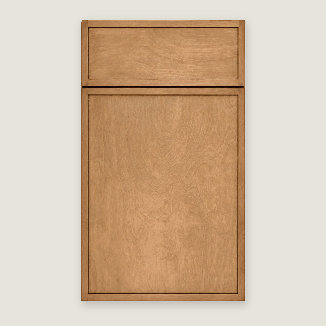 Legacy Slim Shaker Karamel cabinet door by Deluxe Wood Cabinetry